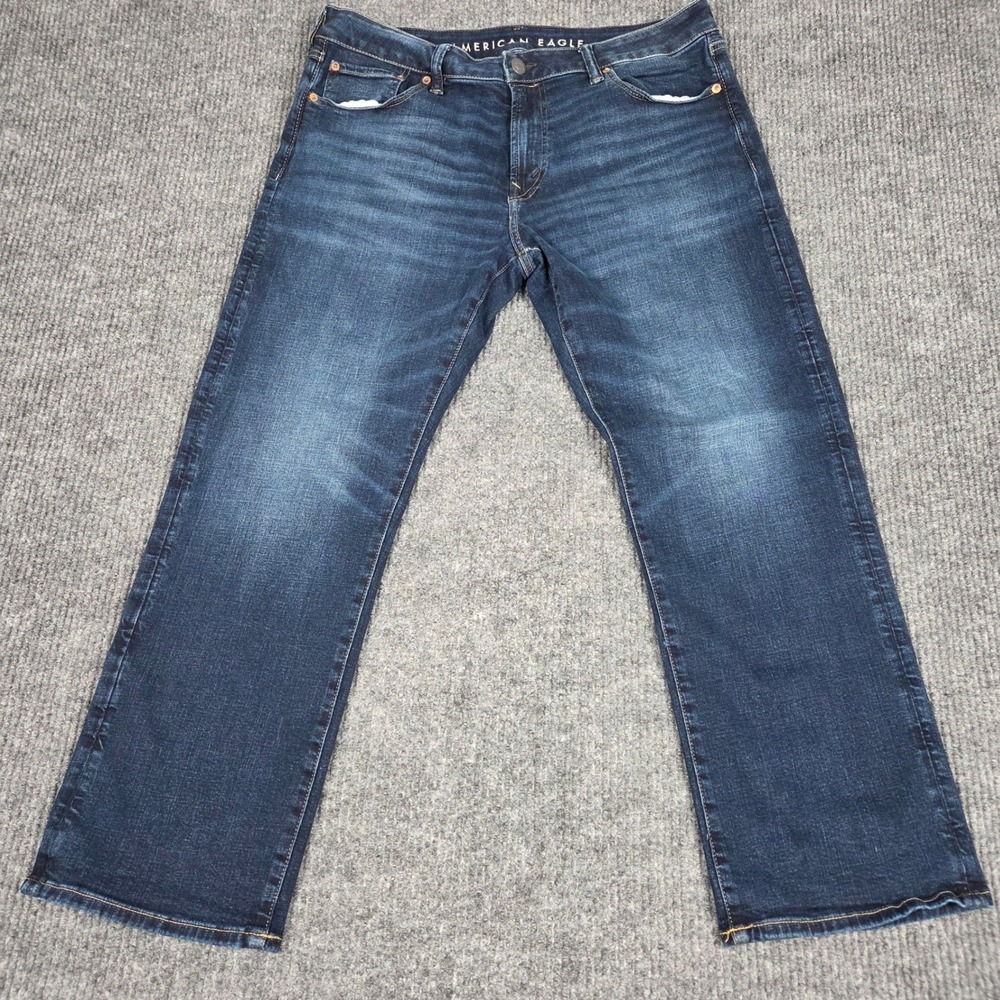 American Eagle Airflex+ Mens Dark Wash Straight Leg Jeans Blue 36x30 26185